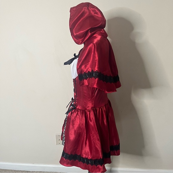 Leg Avenue Sexy Gothic Red Riding Hood Halloween Costume Women's‎ Sz L Cosplay - Picture 3 of 16
